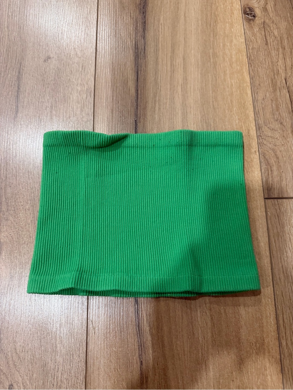 Free People Ribbed Green Strapless Crop Tube Top